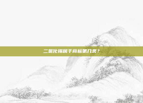 二氯化锡属于商标第几类?