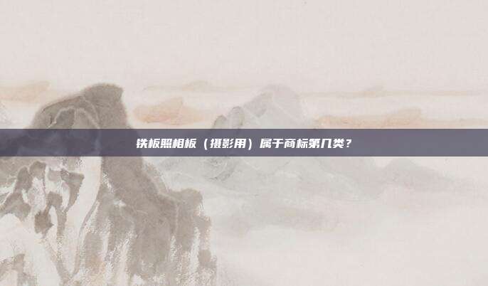 铁板照相板（摄影用）属于商标第几类？