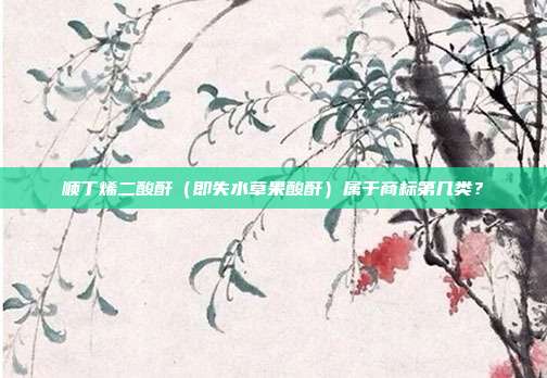 顺丁烯二酸酐（即失水草果酸酐）属于商标第几类？