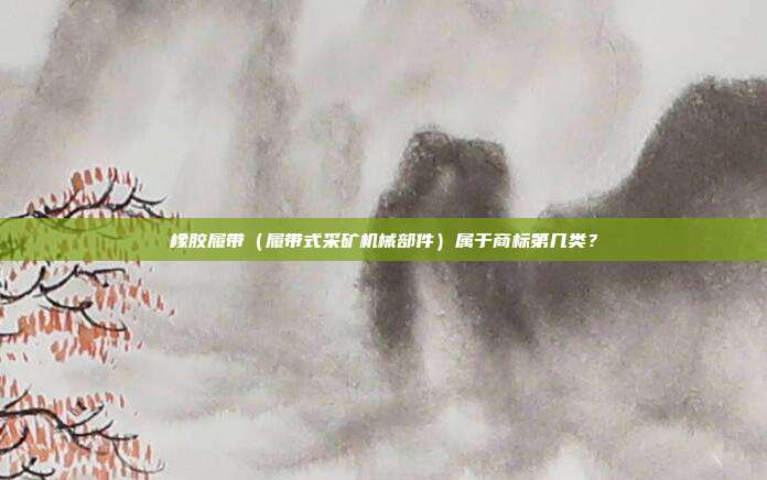 橡胶履带(履带式采矿机械部件)属于商标第几类?