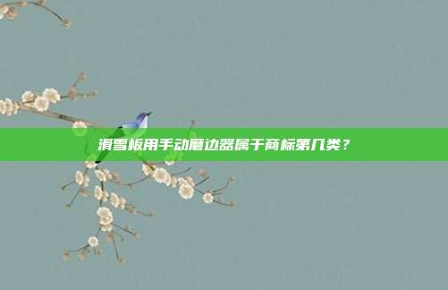 滑雪板用手动磨边器属于商标第几类?