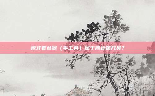 板牙套丝器(手工具)属于商标第几类?