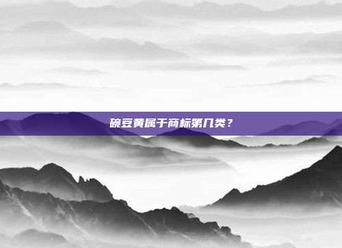 碗豆黄属于商标第几类?