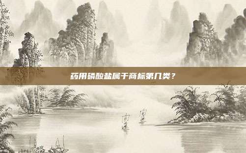 药用磷酸盐属于商标第几类?