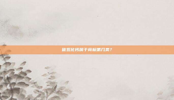 硫氢化钙属于商标第几类?