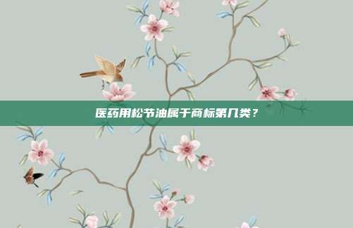 医药用松节油属于商标第几类？