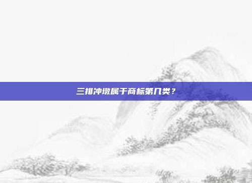 三排冲墩属于商标第几类?