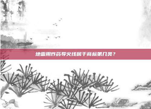地雷用炸药导火线属于商标第几类?