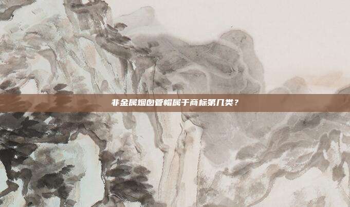 非金属烟囱管帽属于商标第几类？