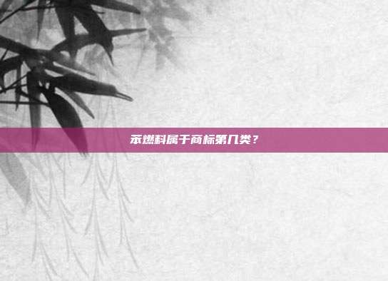 苯燃料属于商标第几类?