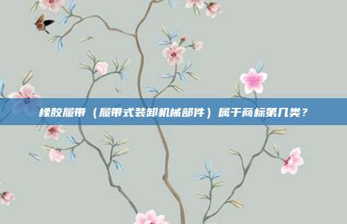 橡胶履带(履带式装卸机械部件)属于商标第几类?