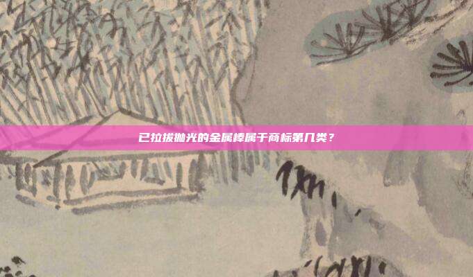 已拉拔抛光的金属棒属于商标第几类?