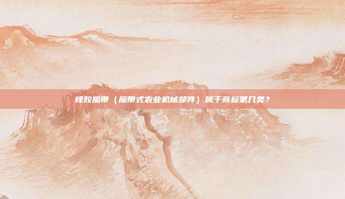 橡胶履带（履带式农业机械部件）属于商标第几类？