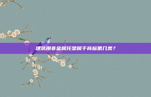 建筑用非金属托架属于商标第几类?