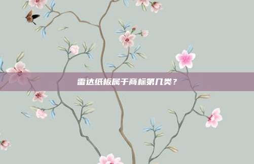 雷达纸板属于商标第几类？