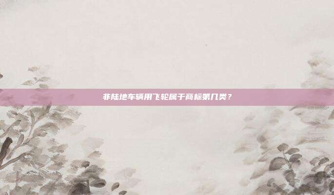 非陆地车辆用飞轮属于商标第几类?