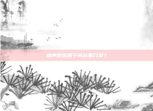 扬声器纸属于商标第几类？