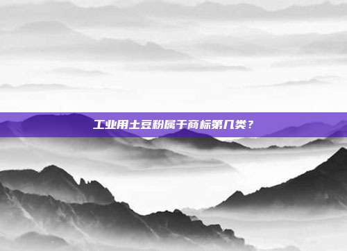 工业用土豆粉属于商标第几类？