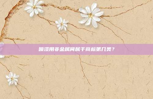 喷漆用非金属间属于商标第几类？