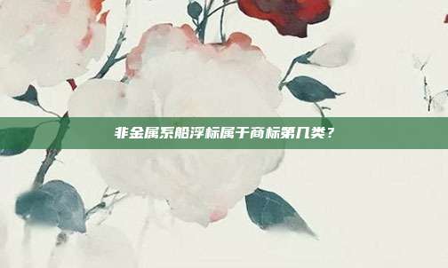 非金属系船浮标属于商标第几类?