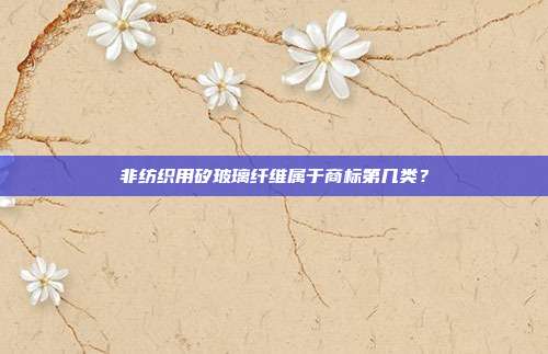 非纺织用矽玻璃纤维属于商标第几类？