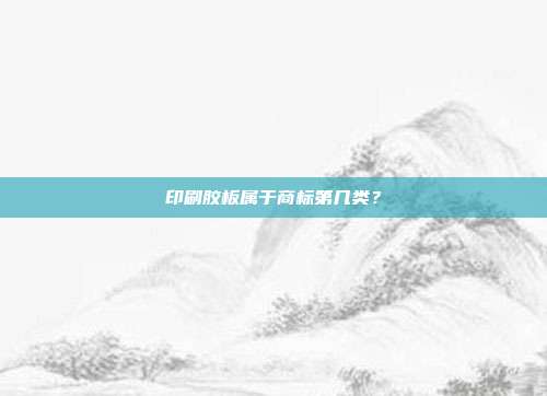 印刷胶板属于商标第几类?