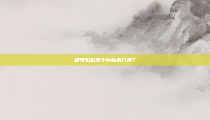 精布轮纸属于商标第几类?