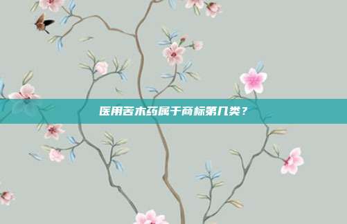 医用苦木药属于商标第几类？