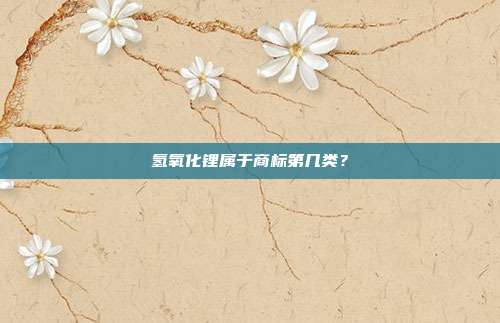 氢氧化锂属于商标第几类?
