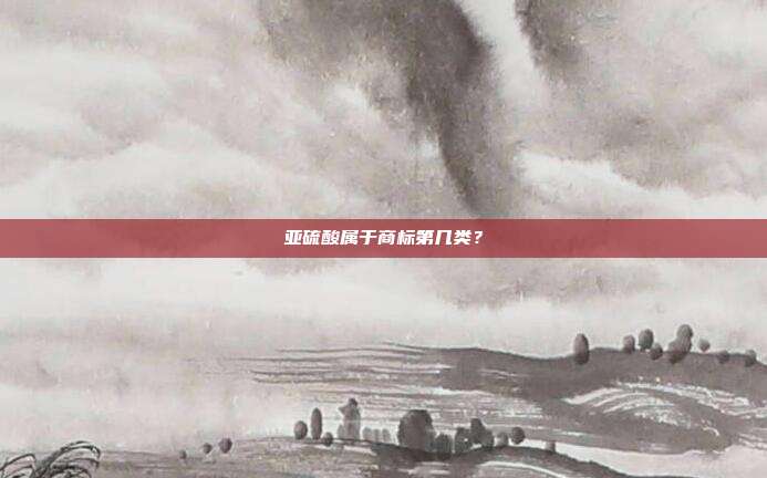 亚硫酸属于商标第几类？