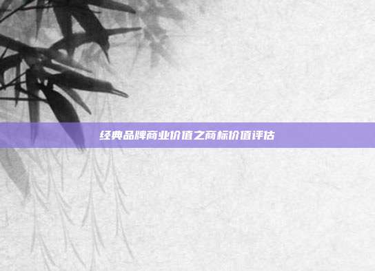 经典品牌商业价值之商标价值评估