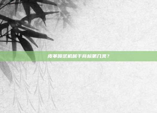 皮革喷浆机属于商标第几类？
