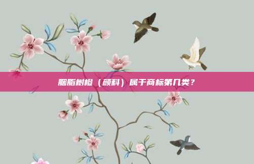 胭脂树橙(颜料)属于商标第几类?