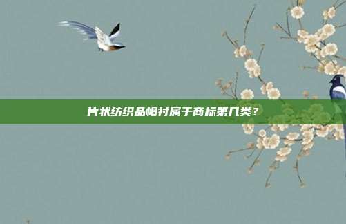 片状纺织品帽衬属于商标第几类？