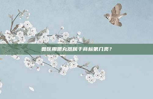 兽医用喂丸器属于商标第几类?