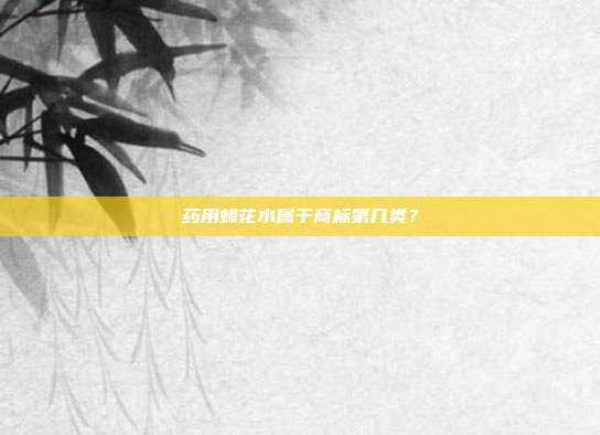 药用蜂花水属于商标第几类？