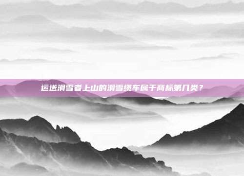 运送滑雪者上山的滑雪缆车属于商标第几类?