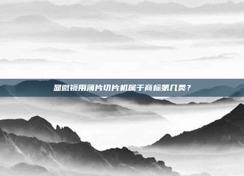 显微镜用薄片切片机属于商标第几类?