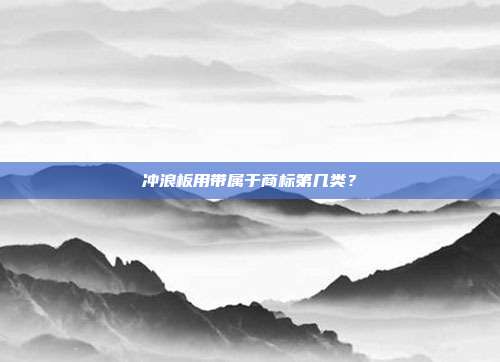 冲浪板用带属于商标第几类?