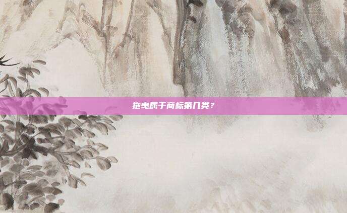 拖曳属于商标第几类?