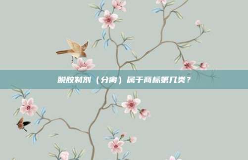 脱胶制剂(分离)属于商标第几类?