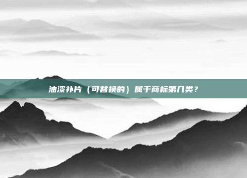 油漆补片(可替换的)属于商标第几类?