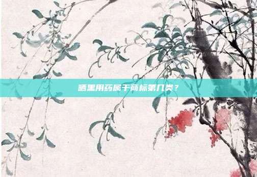 晒黑用药属于商标第几类？